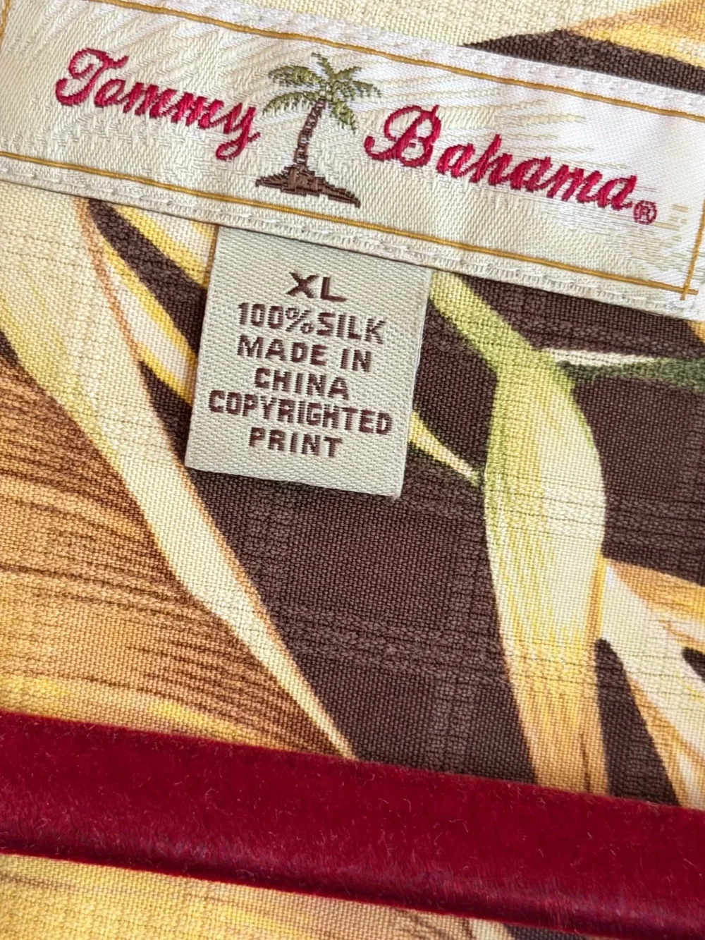 Tommy Bahama 100% Silk Hawaiian Shirt — XL